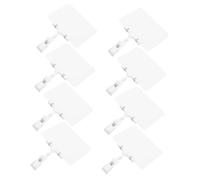 Lurrose 8 Ensembles Porte-étiquette Rotatif avec Pince Double Tête Support PVC Effaçable et Étanche pour Affichage Prix Magasin et