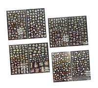 Lurrose 8 Feuilles Autocollants Pour Ongles Décalcomanies à Ongles Feuille D'érable Autocollants à Ongles Feuilles D'érable Autocollants Pour Les Ongles D'automne Faux Ongles Doré 3d