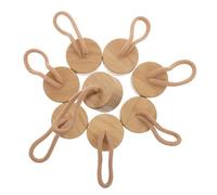 Lurrose 8 Pièces accèssoires de bouteilles en bois bouchons d'étanchéité couvercle de remplacement pour bouteille couvercle en bois avec corde bien ajustés Beige