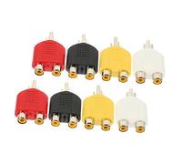 Lurrose 8 pièces Adaptateur Y Double Femelle vers pour Audio et Compatible Caisson de Basse et Haut Parleur Câble Diviseur pour Chaîne Hi FI et TV