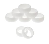 Lurrose 8 Pièces Anneau de Sport en Silicone Blanc pour Bague de Mariage | Design Simple, Usage Sport et Activités, Surface Lisse, Limite L’humidité, Protection Discrète