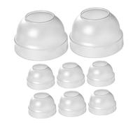 Lurrose 8 Pièces Couvercles Plastique pour Shaker Bouchons Étanches Anti-éclaboussures pour Tasses à Mixer Cocktails et Thé Accessoires de Bar Réutilisables et Faciles à Nettoyer