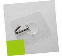 Lurrose 8 pièces Crochet Adhésif Transparent Fort Accroche Murale sans Trace Support Robuste pour Cuisine Chambre et Salon Installation Facile