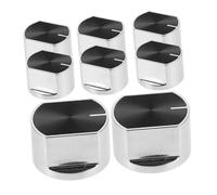 Lurrose 8 Pièces De Cuisinière à Gaz Remplacement Du Bouton De Commande Du Brûleur Accessoires De Cuisinière à Gaz Boutons De Fournaise à Gaz Alliage De Zinc Black