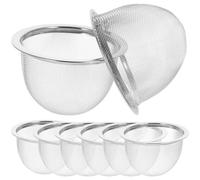 Lurrose 8 pièces en acier inoxydable panier à thé infuseur à thé passoire en maille infuseur de théière œuf de rechange pour tasses à thé