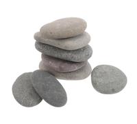 Lurrose 8 Pièces Galets à Peindre Naturelle Durable pour Bricolage et Décoration Extérieure Outil Pédagogique pour Garçon Fille Activités et