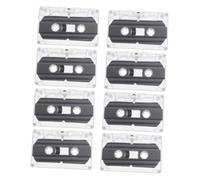 Lurrose 8 Pièces Lot de Cassettes Audio Vierges avec Boîtier Transparent Enregistrements Musique et Voix DIY Rétro pour Messages de Fête et Enseignement