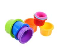 Lurrose 8 pièces Lot de Gobelets Empilables Plastique pour Lapin Encastrement pour Cachette de Nourriture Tasses Adaptées pour Animaux de Compagnie Stimulation Mentale et Jeu Réutilisable