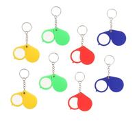 Lurrose 8 Pièces Loupe de Poche Pliable Mini Portable Multifonction pour Lecture Bijoux Cartes et Timbres avec Lentille Acrylique Protection Pliable pour Seniors