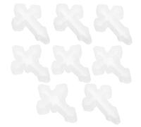 Lurrose 8 pièces Moule Silicone Croix pour Pendentifs DIY Flexible et Antiadhésif pour Époxy Création de Charms Classiques et Personnalisés