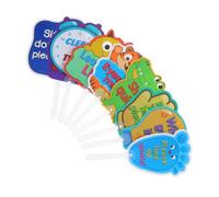 Lurrose 8 Pièces Panneaux de de Classe pour École Maternelle et Éducation Précoce Outils de Règlement pour Salle de Classe Enseignement Ludique et Décoration Éducative