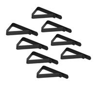 Lurrose 8 Pièces Pince Nappe Table Pique-niques Acier Inoxydable Noir | Lot Compact Portable, Prise Sûre, pour Repas Dehors et Rassemblements, Finition Noire Discrète