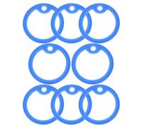 Lurrose 8 Pièces Silencieux pour Colliers pour Animaux de Compagnie, Étui de Protection pour Médaille pour Chien, Silicone, Rond, Bleu, du Bruit, Protège Les Bords, Flexible, pour Chiens
