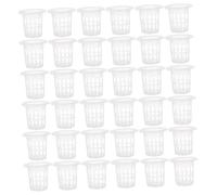 Lurrose 80 Pièces Hydroponic Pots Plastic Mesh Net Cups for Soilless Cultivation Garden Planting Basket with Efficient Aeration and Transplant Support for Hydroponics Aquaponics