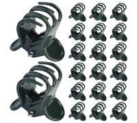 Lurrose 80 Pièces Pince de Fixation pour Plante en Plastique Noir, Clips de Greffage Faciles à Utiliser pour Tiges de Tomate et Branches, Support Ferme pour Jardin