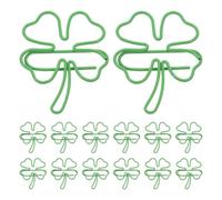 Lurrose 80 Pièces Trombones Métalliques Décoratifs de Trèfle à Quatre Feuilles Verts, Résistants la Flexion, pour Organiser Documents et Bureau Lors Fête Saint-patrick