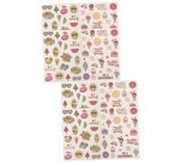 Lurrose 8feuilles Temporaires Hawaïens Autocollants De Mode Pour Décoration Stickers De Fête Gâteau