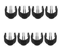 Lurrose 8pcs Clips de C pour Accessoires de Béquille, Verrouillage Sécurisé, Compatible Tube Rond 22mm, pour Établissements de Soins et Hôpitaux
