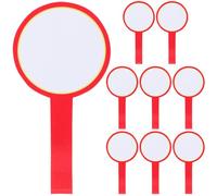 Lurrose 8pcs Tableau Blanc à Réponse Rapide Portable Double Face en Pvc Tableau de Score Effaçable Main pour Notation Jury et Vote en Salle