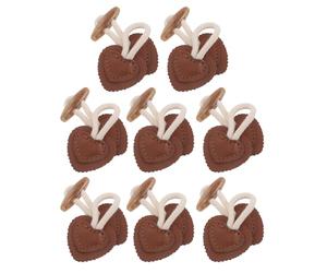 Lurrose 8pièces Boutons à Bascule Corne pour Manteaux Petit Format Marron Accessoires Vestimentaires Durables pour Vêtements et Vestes