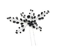 Lurrose a besoin d'une épingle à cheveux élégante en strass pour femmes et filles Noir