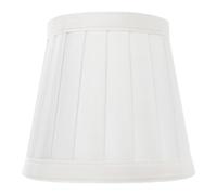Lurrose Abat-Jour Cylindrique en Tissu Plissé Blanc, Petit Format, Fixation par Pince, Accessoire Lampe pour Bureau et Maison, Remplacement Facile pour Lustre et Applique Murale