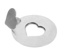 Lurrose Abat-Jour en Acier Inoxydable pour Pot à Bougie Grand Format Cœur Couvercle D’Extinction Intelligent pour Intérieur Remplacement Décoratif Protège Éclaboussures