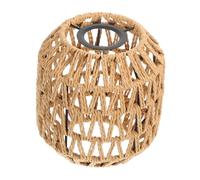 Lurrose Abat Jour Fer Tissé Papier de Jute Housse de Lampe Suspendue pour Décoration Intérieure Lampadaire pour Couloir et Salle à Manger Applique Murale Corde Naturelle et Fer
