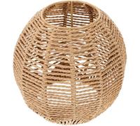 Lurrose Abat-jour Tissé en Corde de Chanvre, Petit Format Rond, Couleur Kaki, Abat-jour Suspendu pour Lustre et Luminaire de Remplacement, Adapté Décoration Intérieure Rustique et