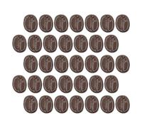 Lurrose Accessoire Café en Résine 100 Pièces de Grains de Café Réaliste Forme Délicate pour Décoration DIY pour Loisirs Créatifs et Artisanat