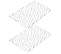 Lurrose Accessoires pour Barbecue 2pcs Grillage en Acier Inoxydable Surface Lisse pour Cuisson Propre Adapté aux Barbecues Électriques et Fours