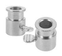 Lurrose Accessoires pour Barbecue et Rôtisserie Lot de 2 Supports Métalliques Manchon Limiteur Accessoires pour Cuisson Sûre et Uniforme Lors de Grillades en Plein Air