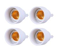 Lurrose Adaptateur de Douille G9 vers Culot E14 en Céramique, Lot de 4 Pièces 100-230v, Convertisseur D’ampoule Compatible LED et Halogène pour Lampe de Bureau et Éclairage Intérieur