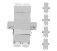 Lurrose Adaptateur Fibre Optique LC Doubleur Connecteur de Brassage Kit 5 Pièces Plastique Gris pour Réseau Communication Centre de Données Haute Compatibilité