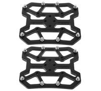 Lurrose Adaptateur pour Pédales Automatiques de Vélo, Conversion de Pédale Plate, Alliage D'aluminium, Noir, Paire, pour VTT et Vélo de Route, Installation Facile, Sortie Loisir