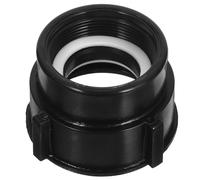 Lurrose Adaptateur pour Réservoir IBC 75mm à 2 Pouces en Plastique Noir Joint en Caoutchouc Épaissi pour Raccord Étanche et Irrigation de Jardin