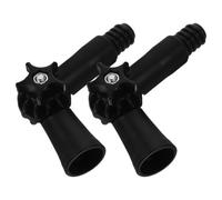 Lurrose Adaptateur universel angle pour manche à balai 2 pièces plastique noir compatible balai télescopique pour peinture et nettoyage de vitres en hauteur