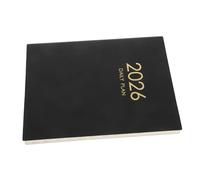 Lurrose Agenda Annuel Cuir PU Épais Planificateur Académique Anglais avec Jours Grand Espace Écriture pour Étudiants et Professionnels Calendrier Organisationnel