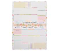 Lurrose Agenda Hebdomadaire B5 à Reliure Spirale Double Métallique, Carnet de Planification sans Date, Format Compact avec Couverture Papier Robuste, Planificateur Programme Hebdomadaire