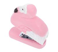 Lurrose Agrafeuse de Bureau Mini Bois Flamant Mignonne Agrafeuse Portable pour Bureaux Décor Originale et Fonctionnelle pour Garçon Fille et Adultes
