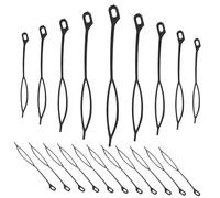 Lurrose Aiguilles à Crochet pour Cheveux 30 Pièces, Outil pour Dreadlocks en Plastique Réutilisable, Accessoire Portable pour Coiffures Chignons, Tresses et Boucles, Kit Coiffure