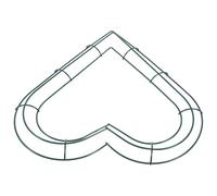Lurrose Anneau de Fer de Cœur 30 Cm pour Couronne de Noël à Suspendre, Cercle Créatif pour Décoration Maison, Accessoire DIY pour Guirlande Fleurie, Anneau de Fleurs Couleur Aléatoire