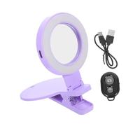 Lurrose Anneau Lumineux Selfie avec Miroir HD Arrière Clip pour Smartphone Lumière de Remplissage Douce pour Photos et Vidéos Accessoire Portable pour Vlogging et Streaming