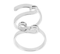 Lurrose Anneaux à Tricoter Réglables Tressés en Alliage, Lot de 2 Pièces, Accessoires pour Crochet et Couture, Guides-doigts pour Tension de Fil, Outils de Tricot Pratiques pour Artisanat