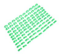 Lurrose Anneaux de Jambe Numérotés Verts pour Volailles 100 Pièces, Bagues en Plastique pour Cuisses de Poulet, Canard et Oie, Identification Solide pour Élevage Agricole, Marquage Facile