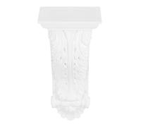 Lurrose Applique Décorative Sculpté pour Coin de Chambre Colonne Romaine Élément de Décoration Blanc Facile à Installer