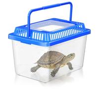 Lurrose Aquarium Portable en Plastique Transparent Poignée et Couvercle, Grand Format pour Tortues, Reptiles et Poissons Rouges, Réservoir D’élevage Polyvalent et Sécurisé pour Usage