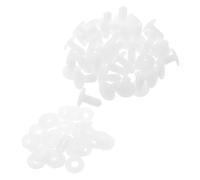 Lurrose Articulations en Plastique Blanches 15 Mm pour Fabrication de Poupées, 100 Pièces avec Rondelles, Joints Articulés DIY pour Têtes et Membres, Accessoires Loisirs Créatifs et