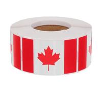 Lurrose Autocollant Drapeau Canadien de Feuille D'érable Rouge, Papier Adhésif Solide, Application Facile pour Décorer Voitures et Carnets