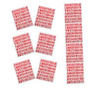 Lurrose Autocollants Lettres Et Chiffres Vinyle 10 Pièces Rouge Vif Adhésifs Thermocollants Créatifs Pour Décoration Diy Boîte Aux Lettres Porte Fenêtres